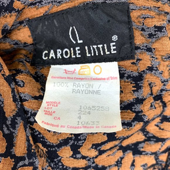 VINTAGE 80s Carole Little Leopard Print Top & Skirt Set - Picture 12 of 14